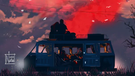 Romantic night artistic love HD Desktop Wallpaper | Background Image