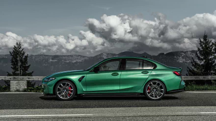 green car car BMW BMW M3 vehicle BMW M3 Competition HD Desktop Wallpaper | Background Image