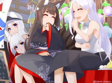 Mutsuki (Azur Lane) Enterprise (Azur Lane) Kaga (Azur Lane) Yorktown (Azur Lane) Akagi (Azur Lane) Anime Azur Lane HD Desktop Wallpaper | Background Image