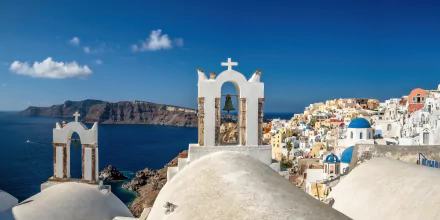  Santorini on the Aegean Sea