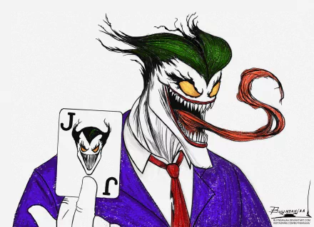 concept art Joker Venom Comic crossover HD Desktop Wallpaper | Background Image