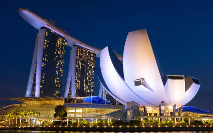 night marina bay Singapore man made Marina Bay Sands HD Desktop Wallpaper | Background Image