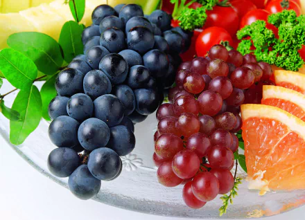grapefruit tomato grapes food fruit HD Desktop Wallpaper | Background Image