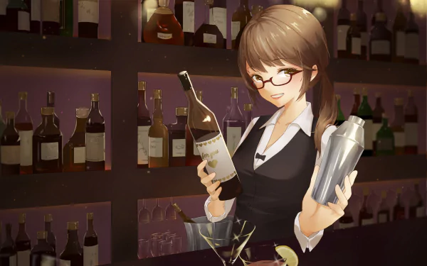 glasses Anime Original HD Desktop Wallpaper | Background Image