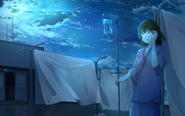 infirmary hospital night Anime Original anime night HD Desktop Wallpaper | Background Image