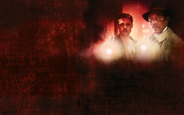 Morgan Freeman Brad Pitt movie Se7en HD Desktop Wallpaper | Background Image