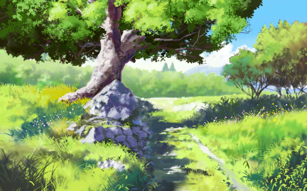 summer Anime nature Anime Summer HD Desktop Wallpaper | Background Image