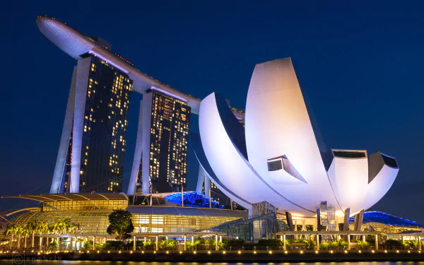 night marina bay Singapore man made Marina Bay Sands HD Desktop Wallpaper | Background Image