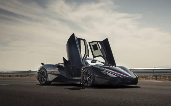 supercar black car car vehicle SSC Tuatara HD Desktop Wallpaper | Background Image