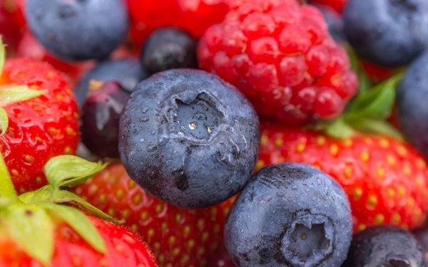 Food Berry Macro Raspberry Strawberry Blueberry HD Wallpaper | Background Image