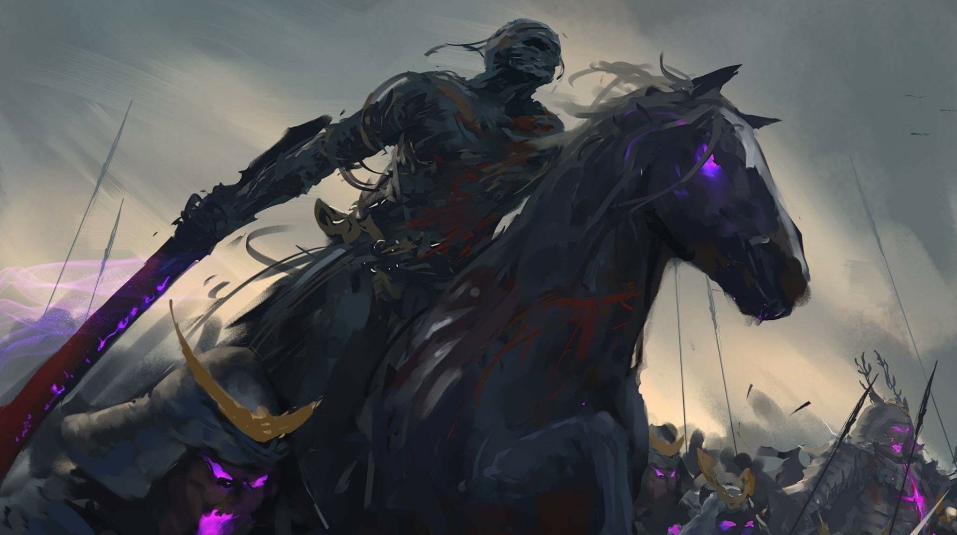 Download Fantasy Horse Mummy Dark Warrior Fantasy Warrior Dark Fantasy HD Wallpaper