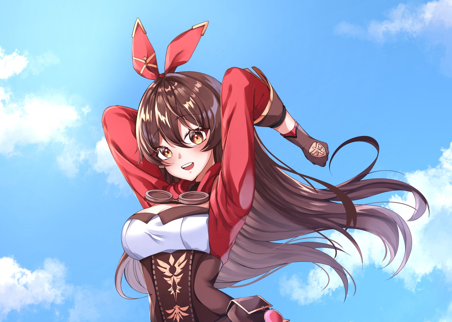 Download Amber (Genshin Impact) Video Game Genshin Impact HD Wallpaper by Hareriya