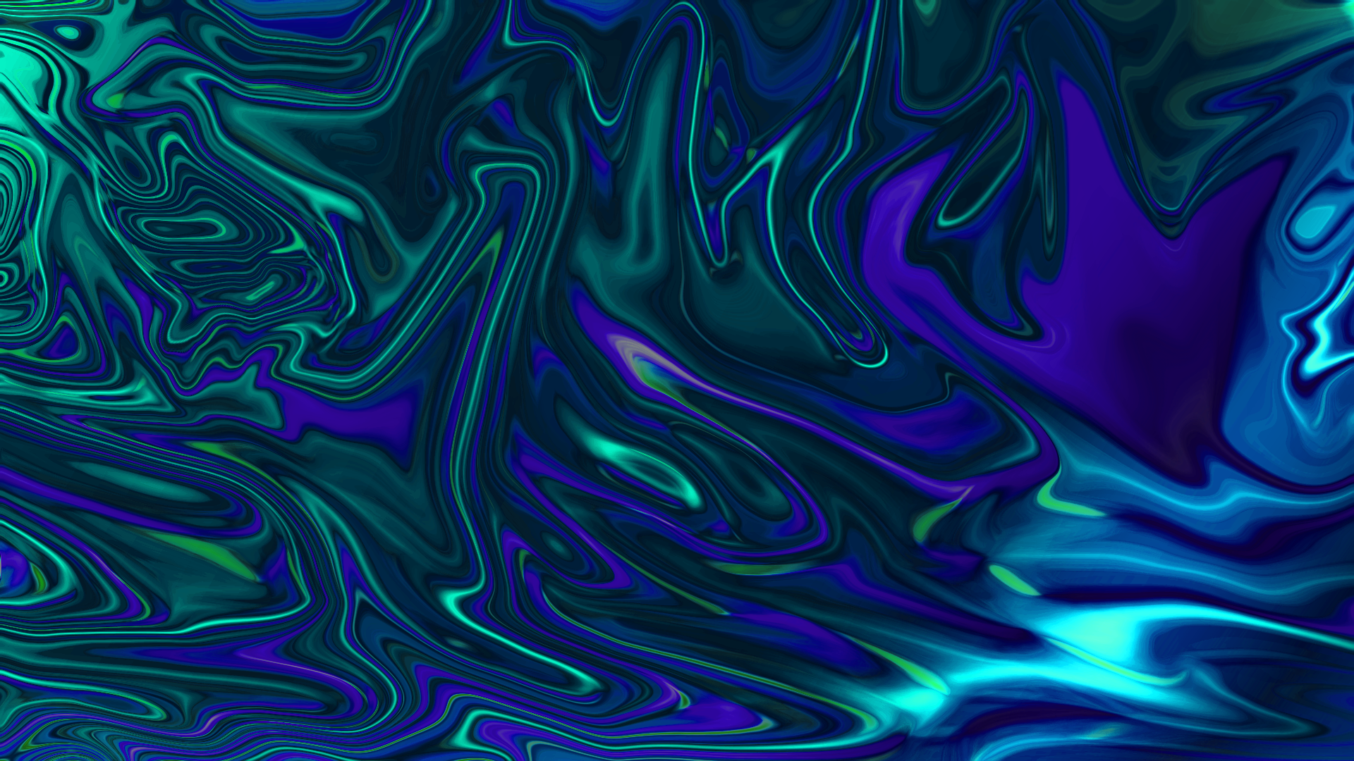 Green, Purple and Blue Liquefied Swirl Art by lonewolf6738