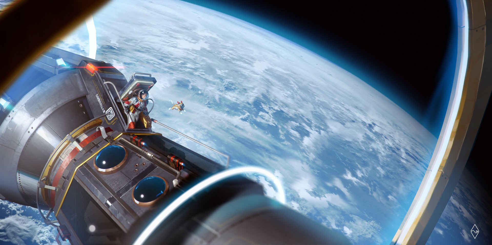 Download Astronaut Orbit Sci Fi Space  HD Wallpaper by Fahmi Fauzi