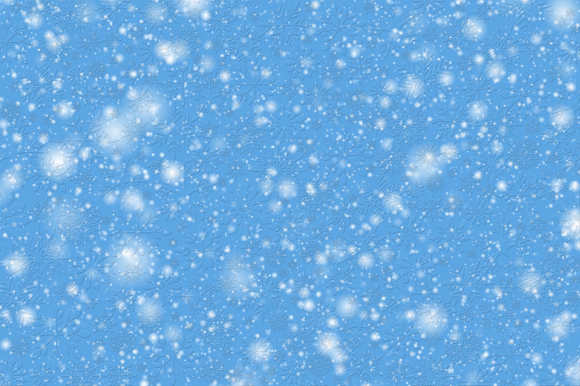 Artistic 5K Ultra HD PC desktop wallpaper and background depicting soft blue snowfall with delicate snowflakes and glowing bokeh flecks.