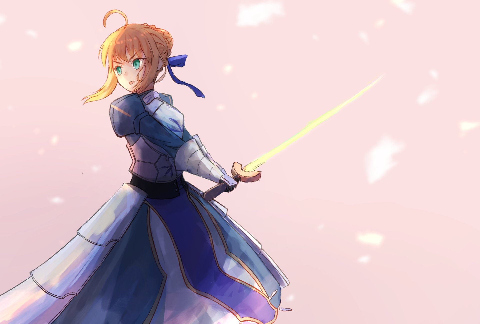 Download Artoria Pendragon Saber (Fate Series) Anime Fate/Stay Night HD Wallpaper by ゅん