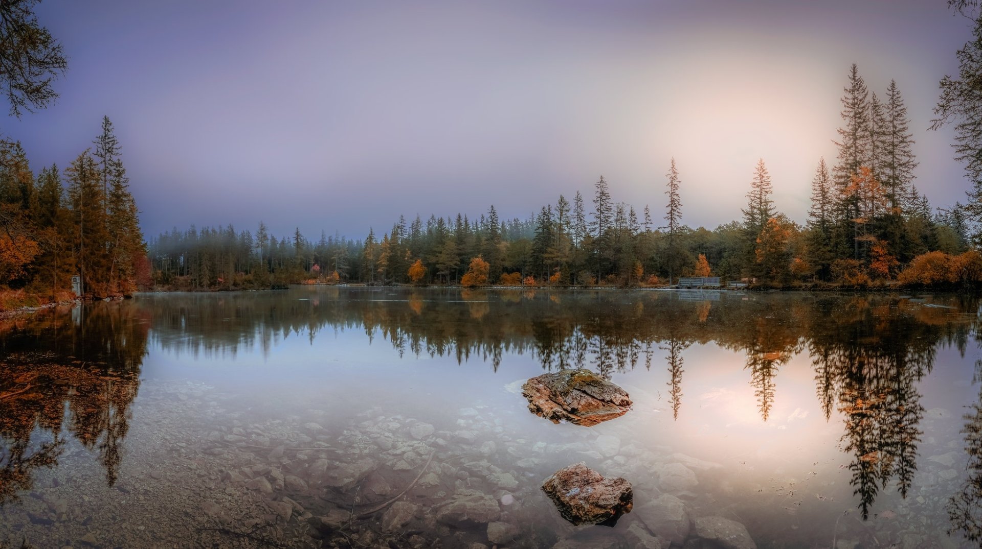 Download Reflection Fall Nature Lake HD Wallpaper | 2048x1147 ...