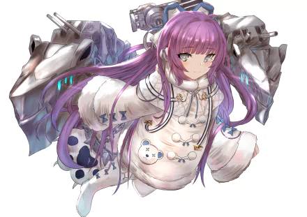 purple hair long hair grey eyes Tashkent (Azur Lane) Anime Azur Lane HD Desktop Wallpaper | Background Image