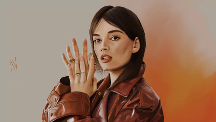 English actress Celebrity Emma Mackey HD Desktop Wallpaper | Background Image