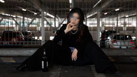 cigarette bottle woman mood HD Desktop Wallpaper | Background Image