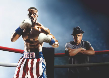 Sylvester Stallone Michael B. Jordan Rocky Balboa Adonis Creed movie Creed II HD Desktop Wallpaper | Background Image