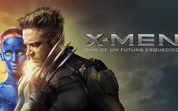 Jennifer Lawrence Raven Darkhölme Mystique (Marvel Comics) Hugh Jackman Logan James Howlett Wolverine X-Men X-Men: Days of Future Past movie HD Desktop Wallpaper | Background Image