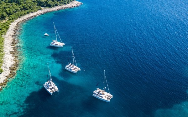 Photography Coastline Sea Coast Yacht Croatia HD Wallpaper | Background Image
