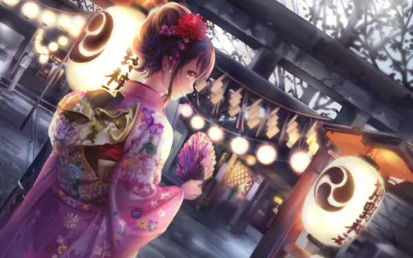 Anime Girl Lantern Kimono HD Wallpaper | Background Image