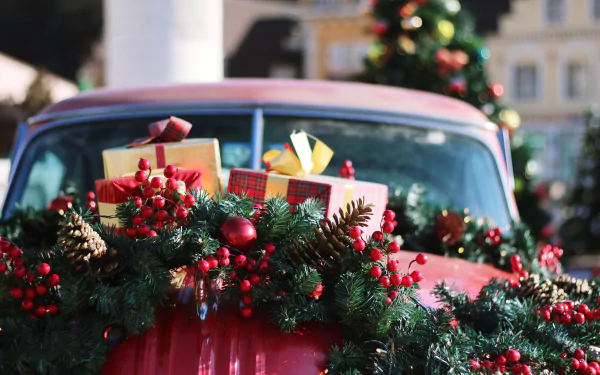 christmas ornaments gift car holiday Christmas Christmas Car HD Desktop Wallpaper | Background Image