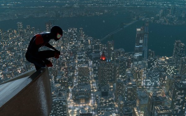 Video Game Marvel's Spider-Man: Miles Morales Spider-Man New York City Miles Morales HD Wallpaper | Background Image