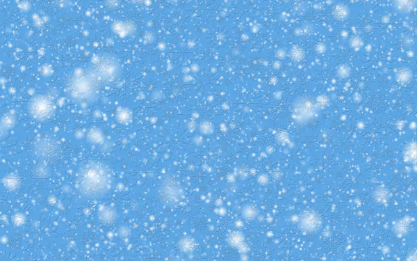 Artistic 5K Ultra HD PC desktop wallpaper and background depicting soft blue snowfall with delicate snowflakes and glowing bokeh flecks.