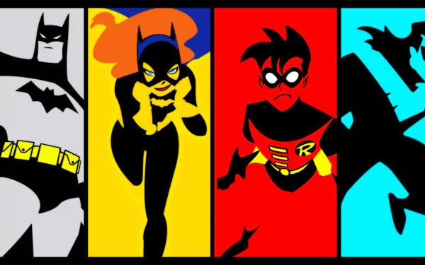 Dick Grayson Barbara Gordon Tim Drake Nightwing Batgirl Robin (DC Comics) Batman TV Show The New Batman Adventures HD Desktop Wallpaper | Background Image