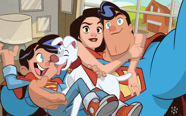 Clark Kent Krypto (DC Comics) Lois Lane Jon Kent Superboy Superman TV Show Superman Family Animated Series HD Desktop Wallpaper | Background Image