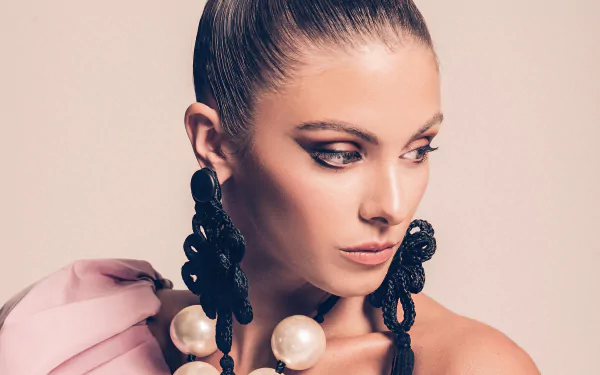 face earrings American model woman Carmella Rose HD Desktop Wallpaper | Background Image