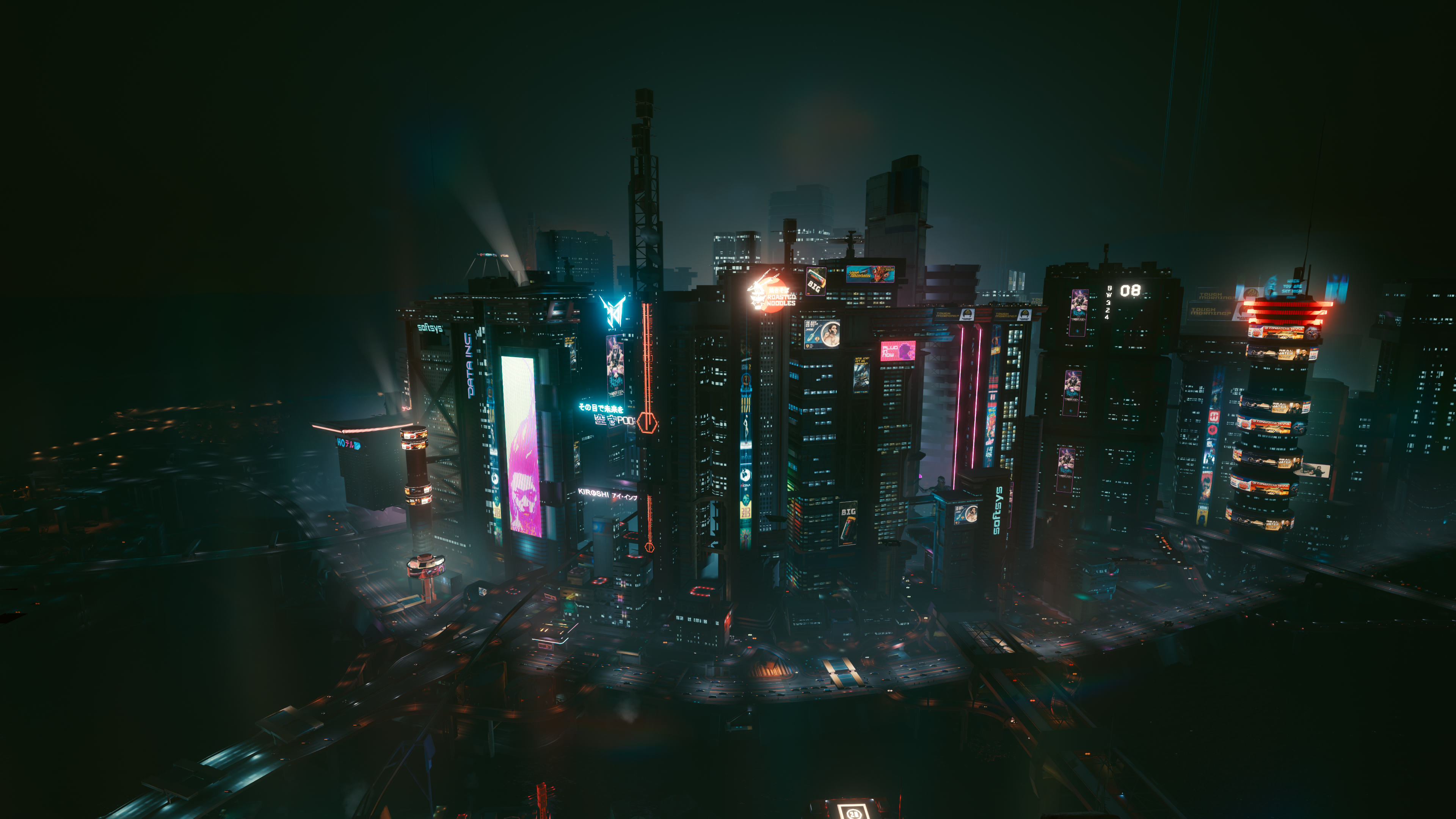 Cyberpunk 2077, City, Night, V, Car, 4K,3840x2160, Wallpaper