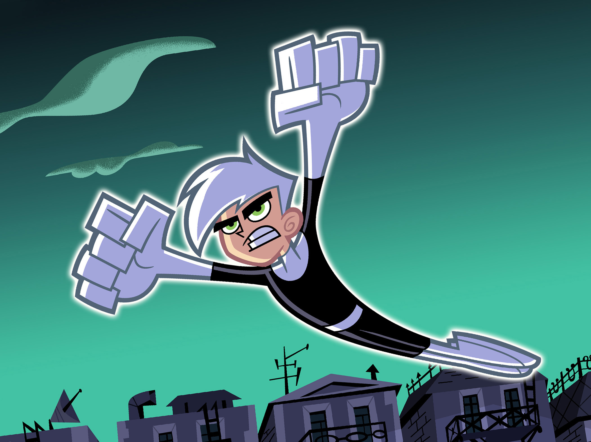 Danny Phantom Wallpaper Cartoon Danny Phantom Eating Mushrooms On