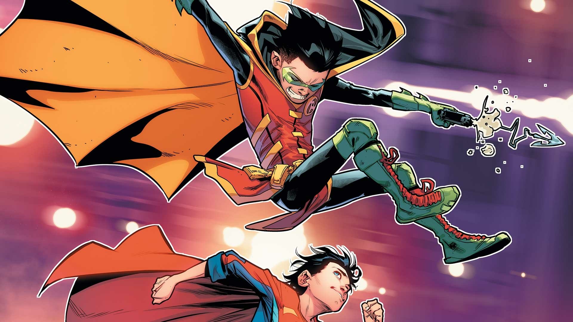 Download DC Comics Robin (DC Comics) Superboy Jon Kent Damian Wayne Comic Super-Sons HD Wallpaper