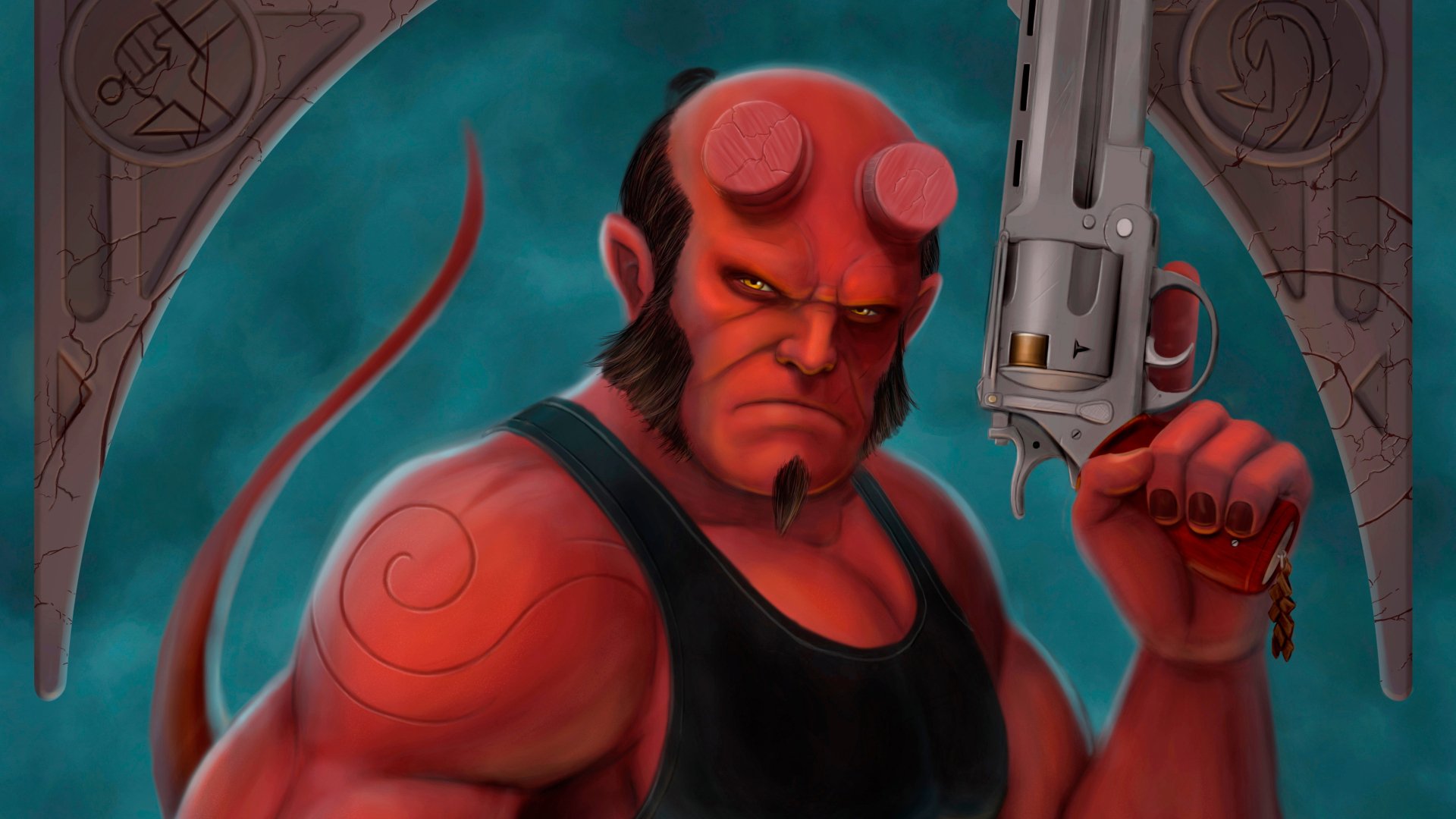 Download Dark Horse Comics Comic Hellboy 4k Ultra HD Wallpaper by Mauricio Morali