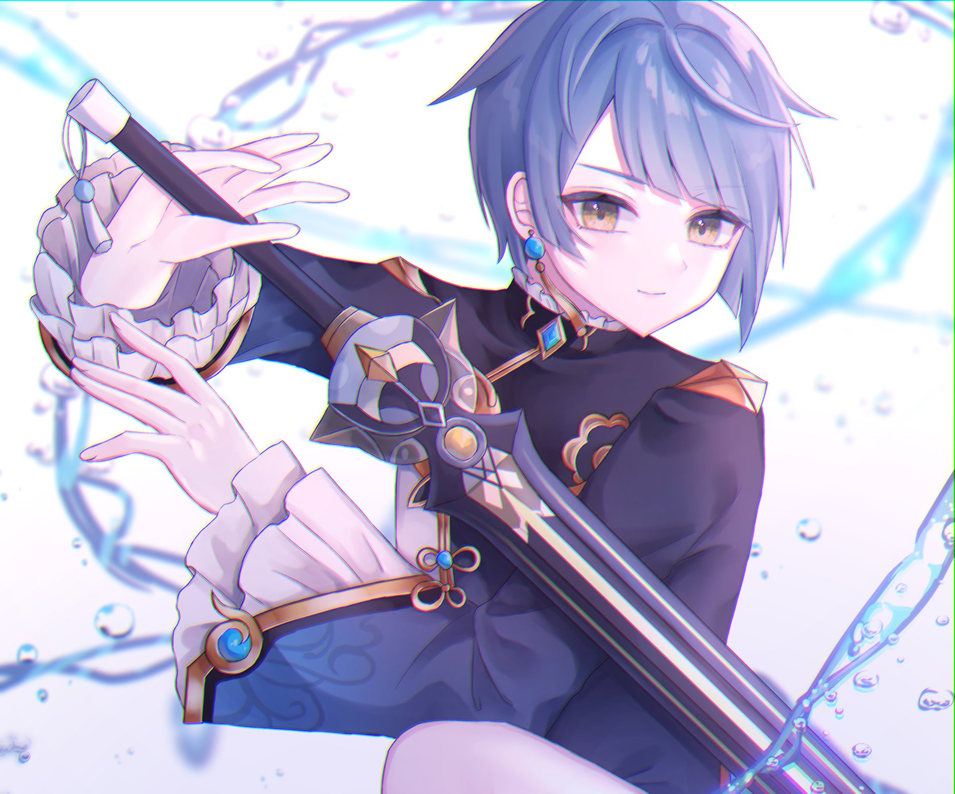 Download Xingqiu (Genshin Impact) Video Game Genshin Impact HD Wallpaper by 水月あのめ