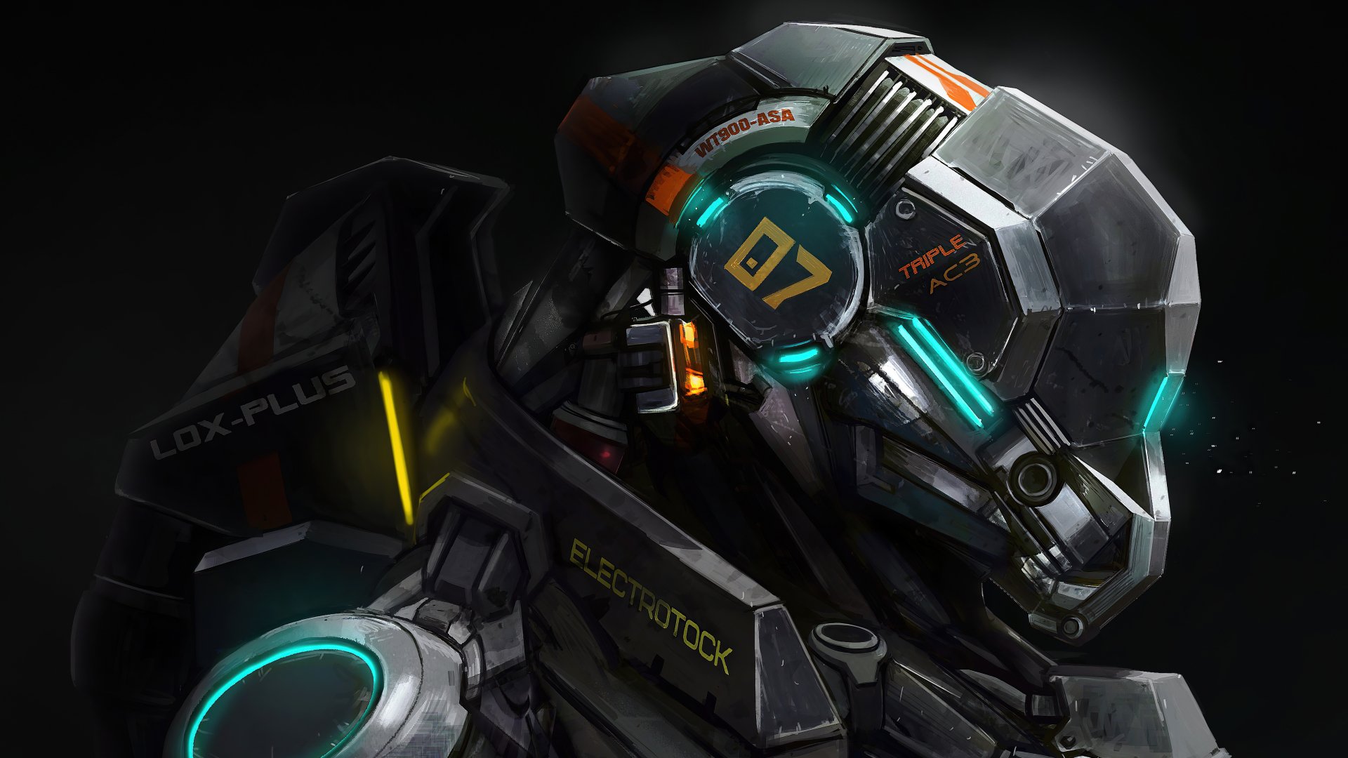 A detailed close-up of a futuristic sci-fi robot with glowing neon accents, rendered in 4K Ultra HD quality for a striking PC desktop wallpaper.