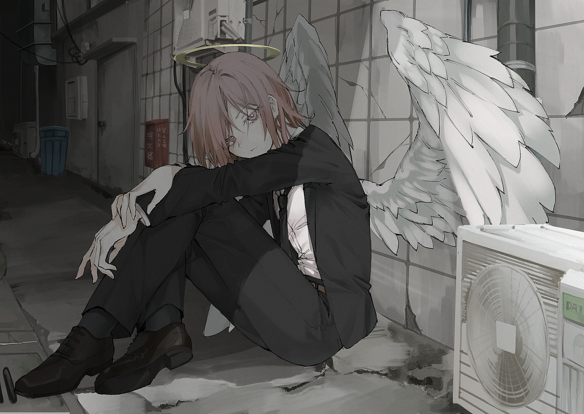 anime angel demon wallpaper