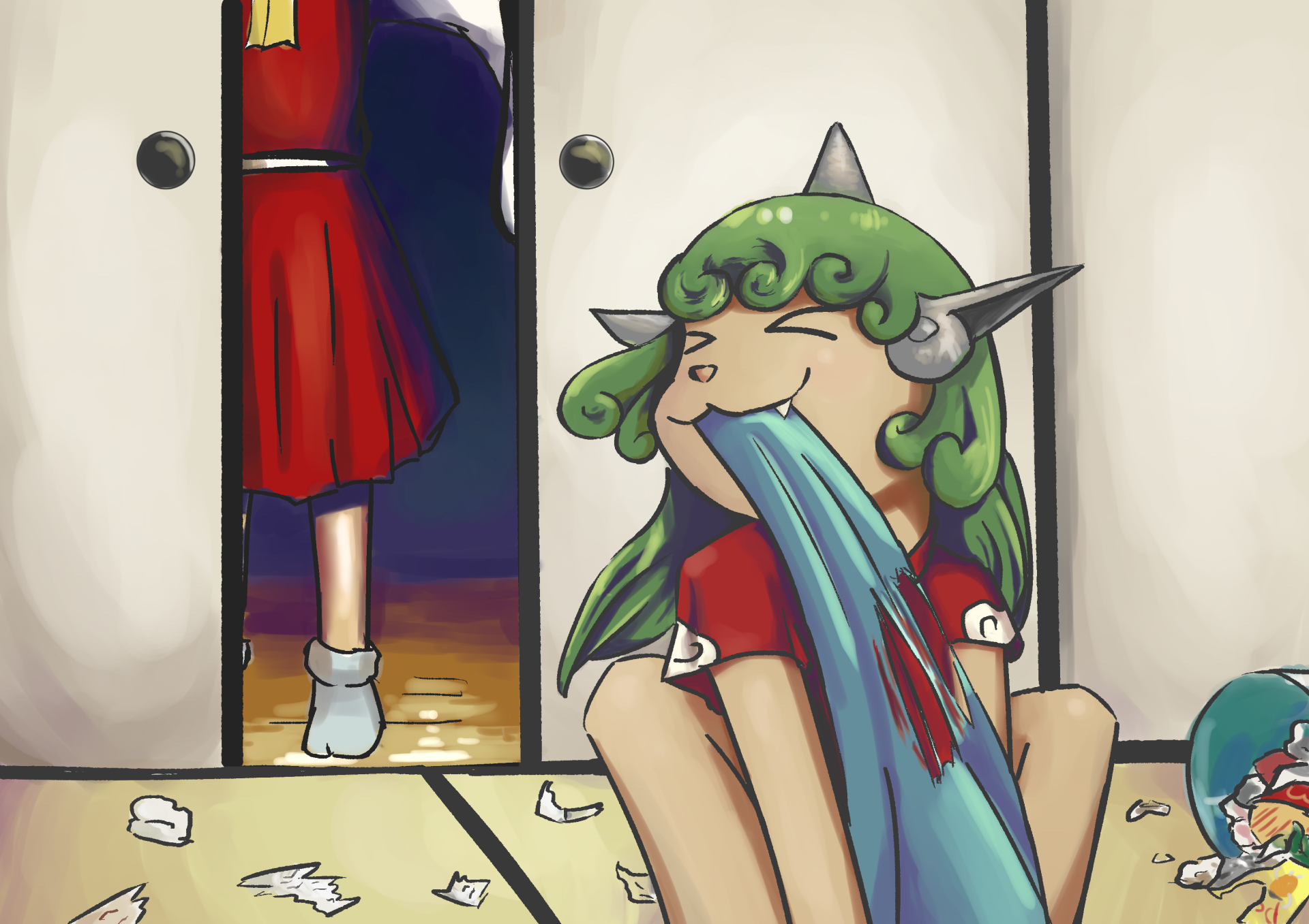 Download Aunn Komano Reimu Hakurei Anime Touhou HD Wallpaper by wck