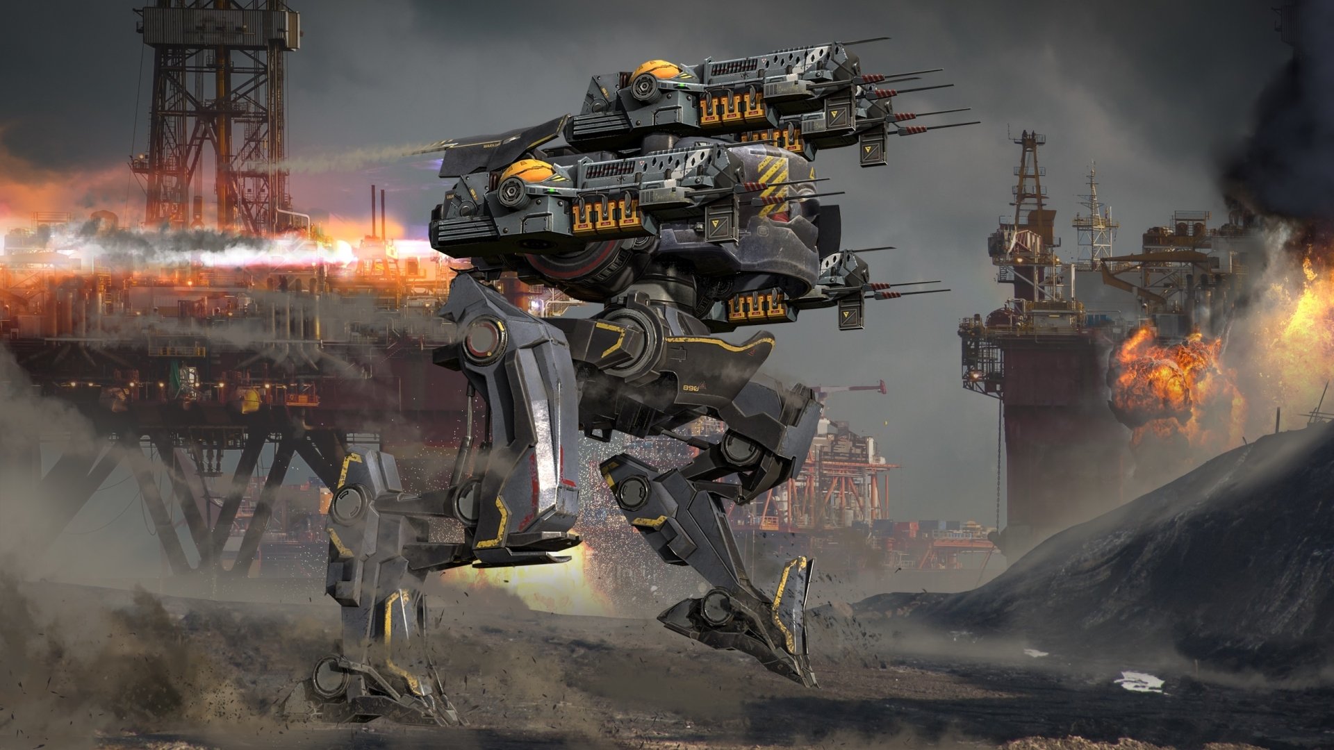 Epic War Robots Battle HD Wallpaper