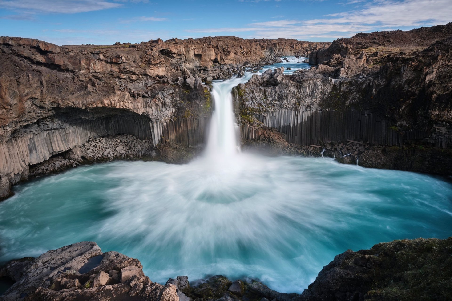 Download Waterfall Iceland Nature Aldeyjarfoss HD Wallpaper