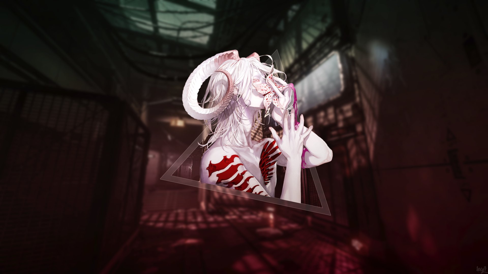 4K Ultra HD PC desktop wallpaper featuring Allen Walker from the anime D.Gray-man in a picture-in-picture style with dark, atmospheric background.