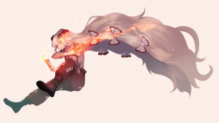 Fujiwara no Mokou Anime Touhou HD Desktop Wallpaper | Background Image