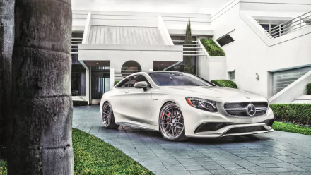 white car car Mercedes-Benz vehicle Mercedes-Benz S63 AMG HD Desktop Wallpaper | Background Image