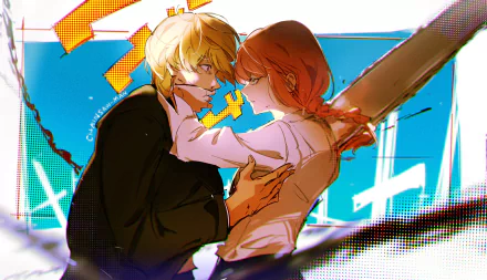 Makima (Chainsaw Man) Denji (Chainsaw Man) Anime Chainsaw Man HD Desktop Wallpaper | Background Image