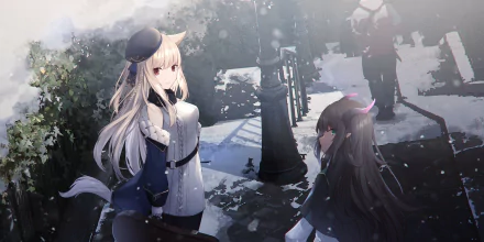 red eyes long hair horns green eyes brown hair blonde animal ears Anime Bili Bili Douga HD Desktop Wallpaper | Background Image