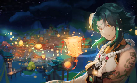 Lantern Rite (Genshin Impact) Xiao (Genshin Impact) video game Genshin Impact HD Desktop Wallpaper | Background Image
